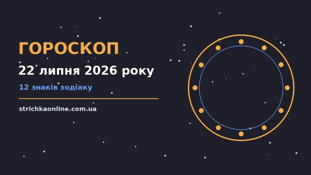 Зоряний гороскоп на 22 липня 2026 року на тлі вечірнього неба