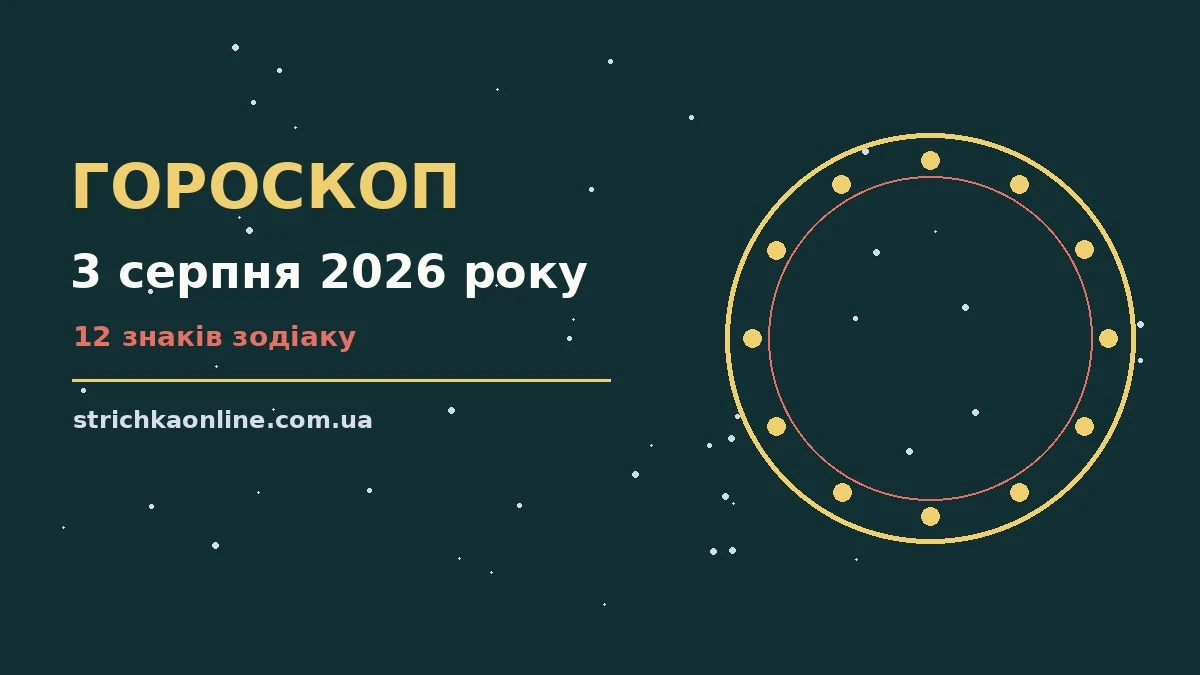 Зоряний гороскоп на 3 серпня 2026 року на тлі нічного неба