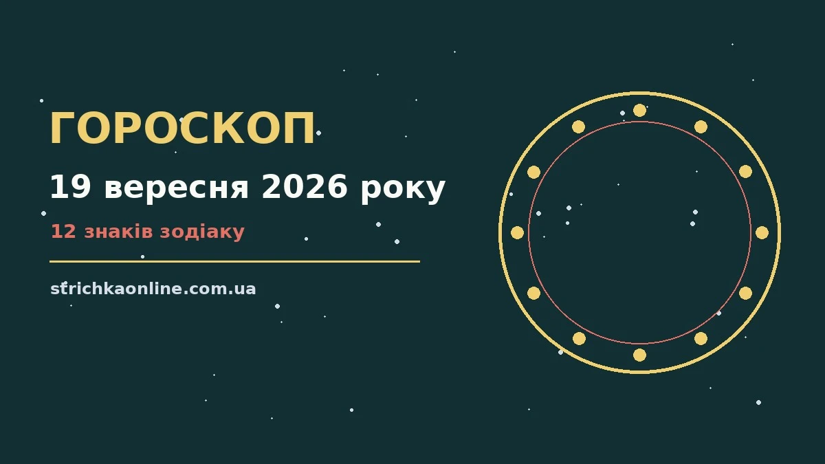 Гороскоп на 19 вересня 2026 року для всіх знаків зодіаку