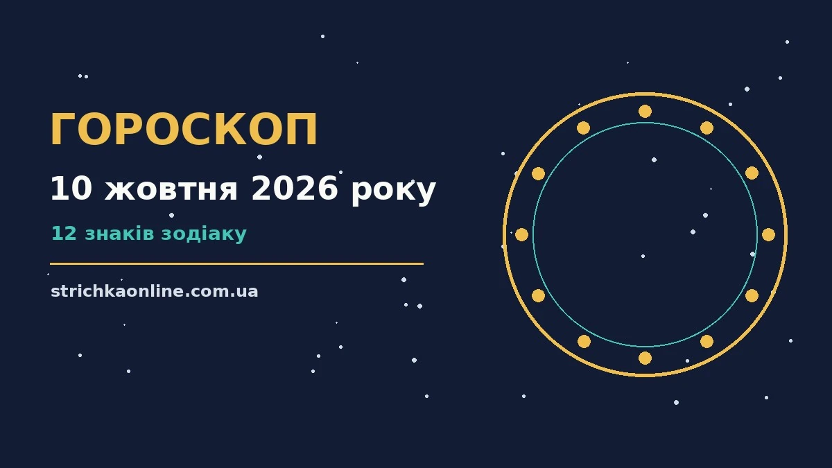 Гороскоп на 10 жовтня 2026 року: прогноз для всіх знаків для роботи, дому й кохання