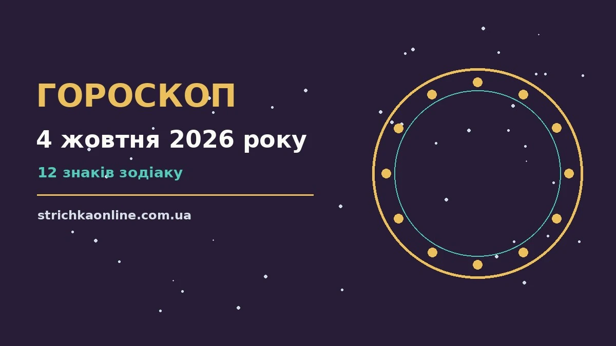 Гороскоп на 4 жовтня 2026 року: прогноз для всіх знаків для роботи, дому й кохання