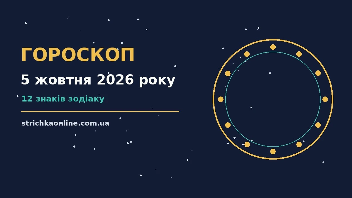 Гороскоп на 5 жовтня 2026 року: прогноз для всіх знаків для роботи, дому й кохання
